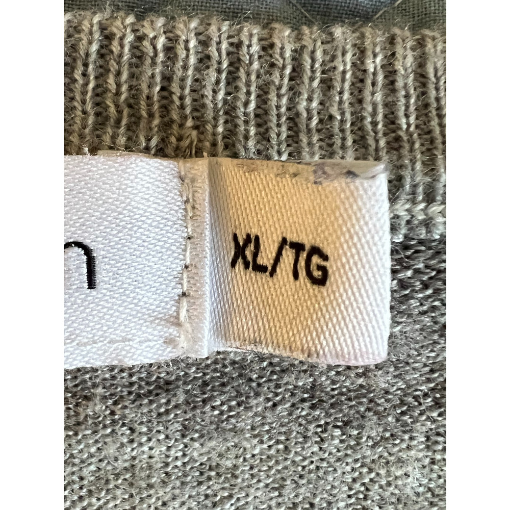 Calvin Klein Sweater Mens XL Gray Long Sleeve Merino Wool Lightweight Pullover - Picture 5 of 10